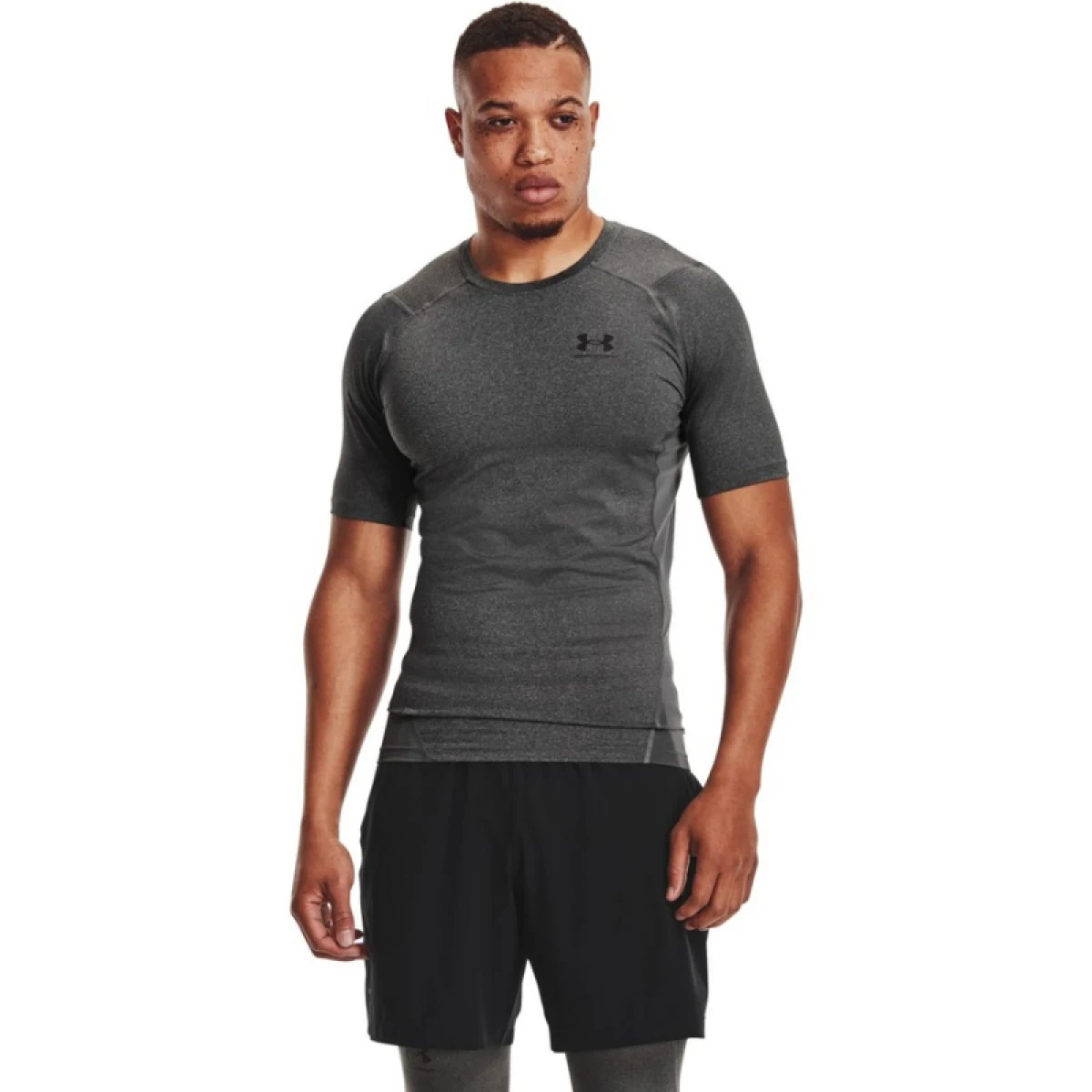 Pánske kompresné tričko s krátkym rukávom UNDER ARMOUR UA HG Armour Comp SS-GRY · záber 2