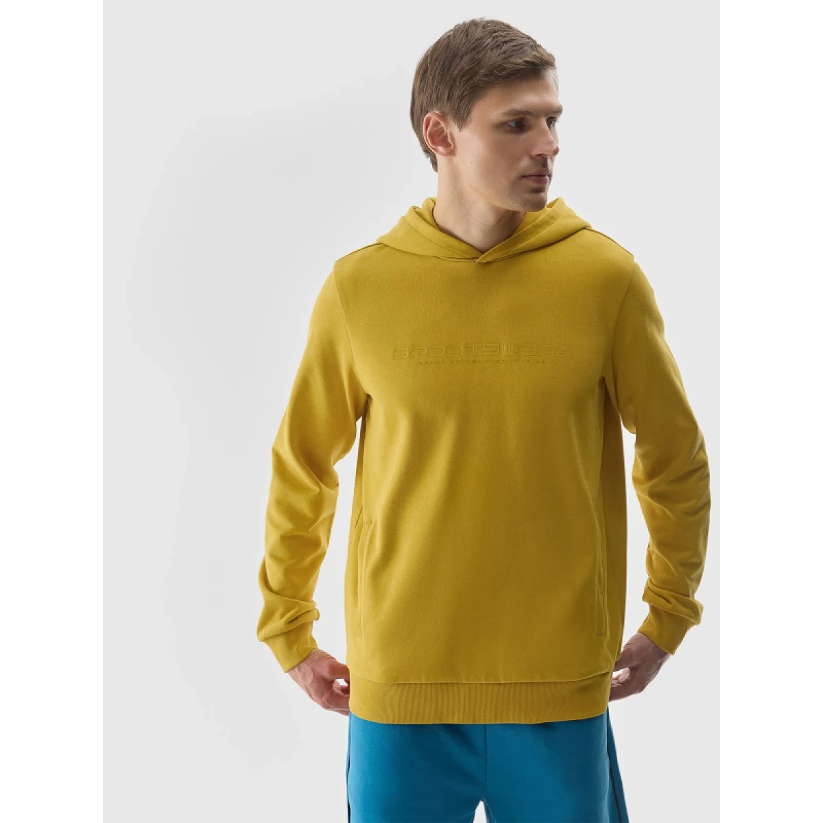 Pánska mikina s kapucňou 4F SWEATSHIRT-WSS24TSWSM0948-71S-YELLOW · záber 2