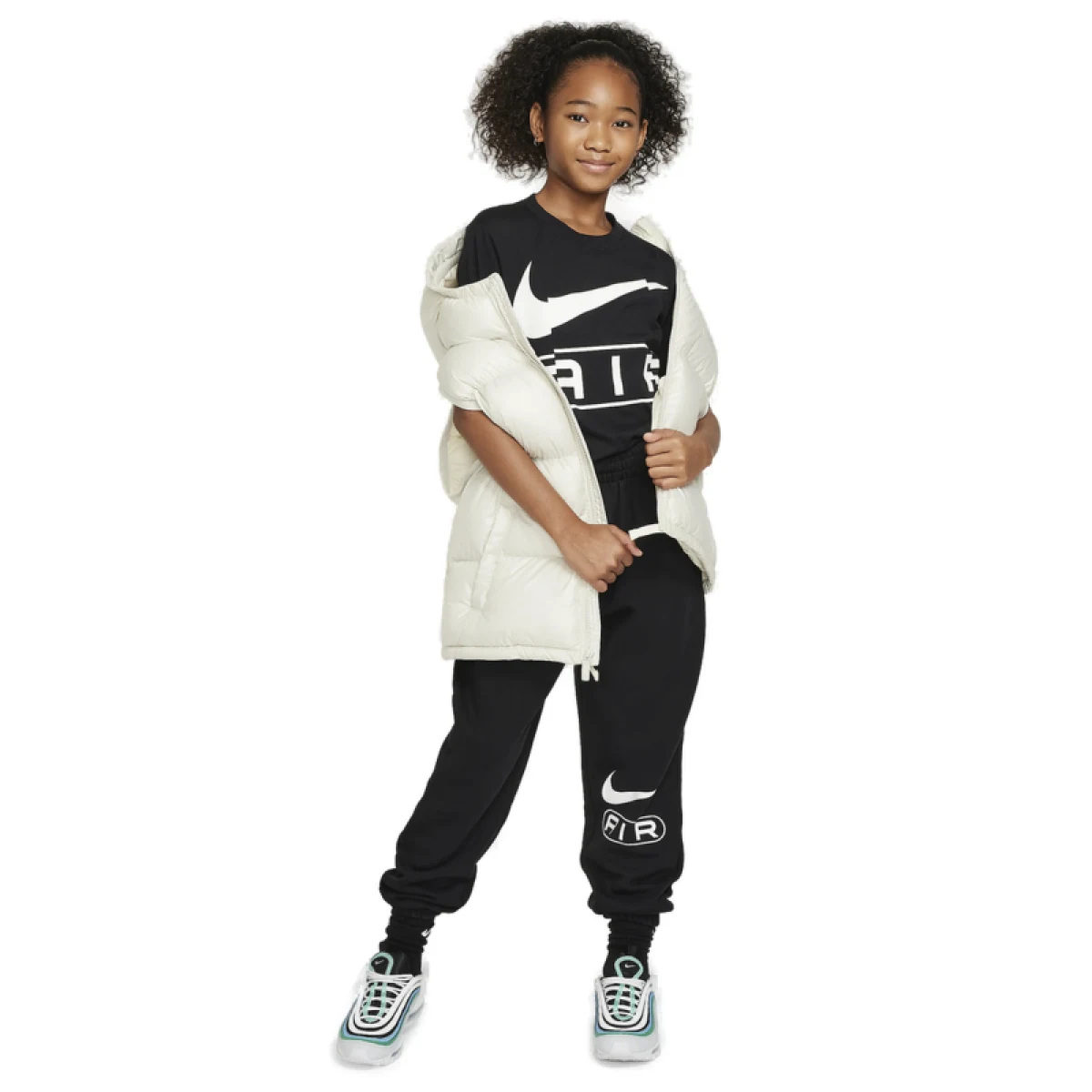 Chlapecké tričko s krátkým rukávem NIKE G NSW TEE BOY AIR-010 BLACK · záber 3