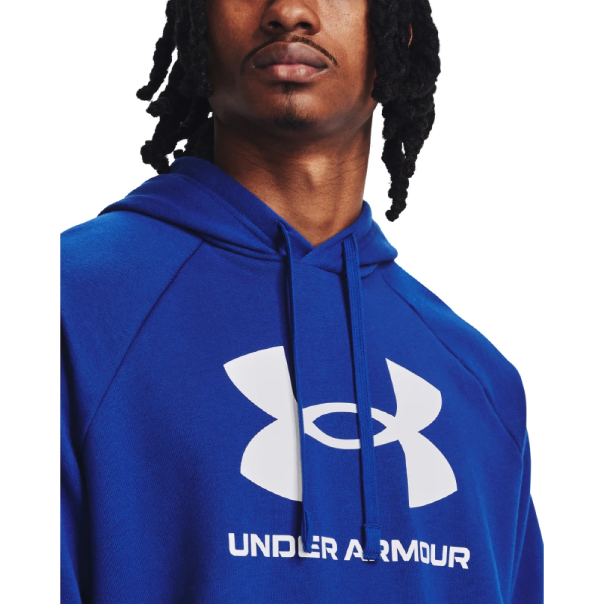 Pánská zateplená mikina s kapucí UNDER ARMOUR UA Rival Fleece Logo HD-BLU · záber 3
