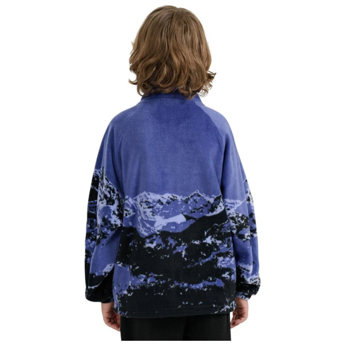 Chlapčenská flisová mikina so zipsom 4F JUNIOR FLEECE M349-4FJWAW25TFLEM349-91A-MULTICOLOUR 1 ALLOVER · záber 4