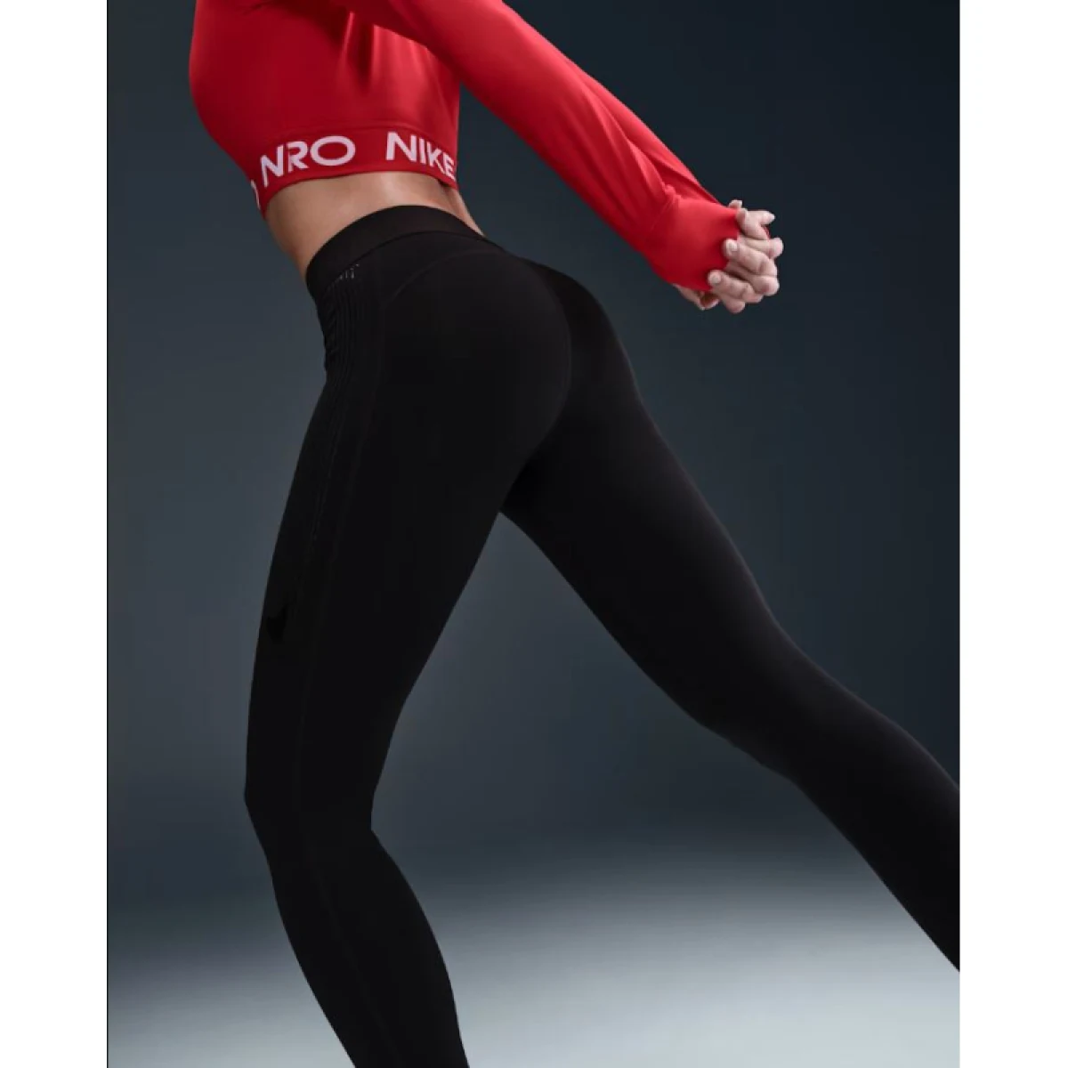 Dámske kompresné legíny NIKE W NP 365 MR TIGHT GG GRX BLACK WHITE · záber 5