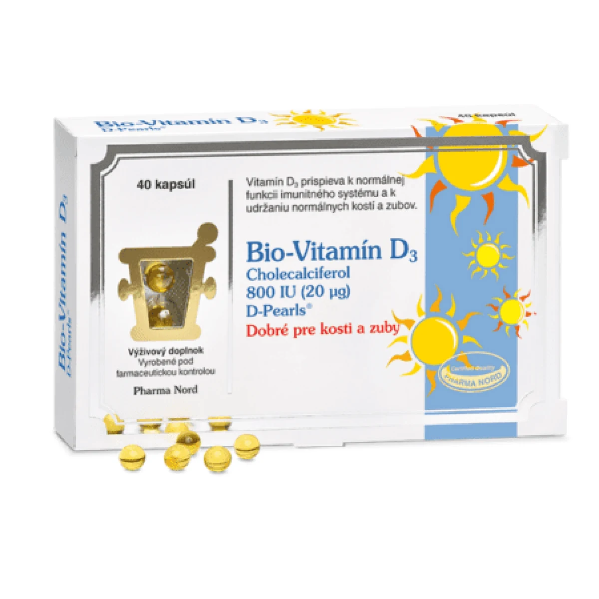 PHARMA NORD Bio vitamín D3 40 kapsúl · záber 1