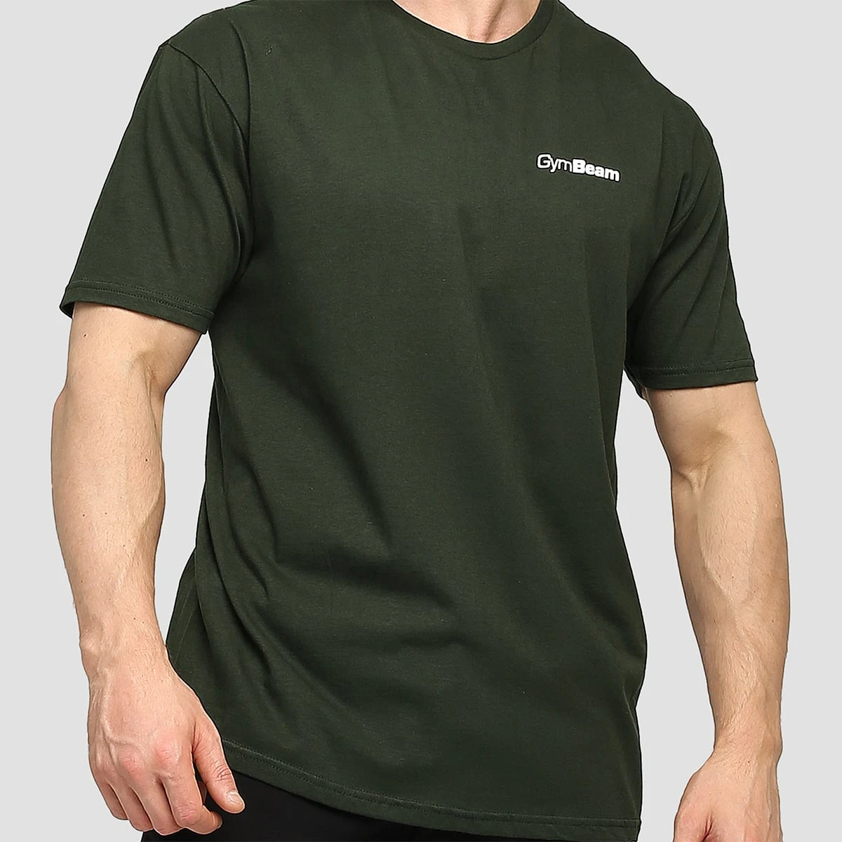 GymBeam Tričko Basic Green - Velikost: XXL | Barva: Zelená | Hmotnost: 0,189 kg · záber 2