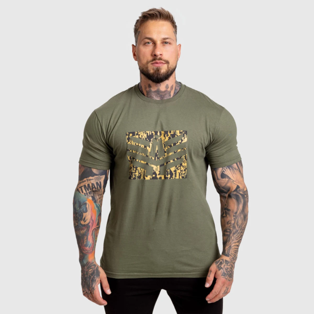 Pánske tričko Iron Aesthetics Tactical, zelené · záber 1