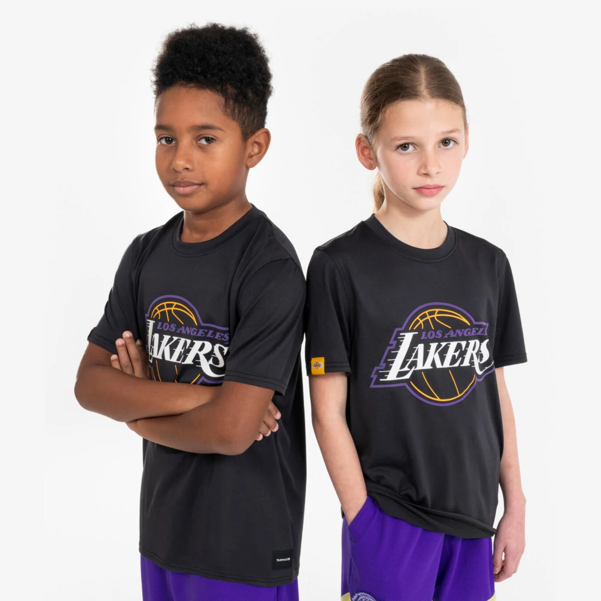 TARMAK Detské basketbalové tričko TS 900 NBA Lakers čierne 7-8 r (123-130 cm) · záber 1