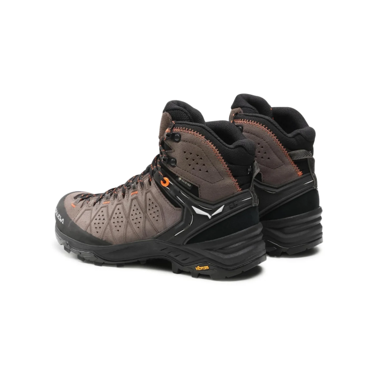 Pánská kotníková turistická obuv SALEWA Alp Trainer 2 Mid GTX M wallnut fluo orange · záber 5