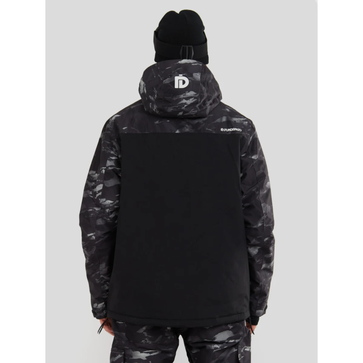 Pánská lyžařská bunda FUNDANGO Tilbury Logo Anorak-893-black camouflage · záber 4