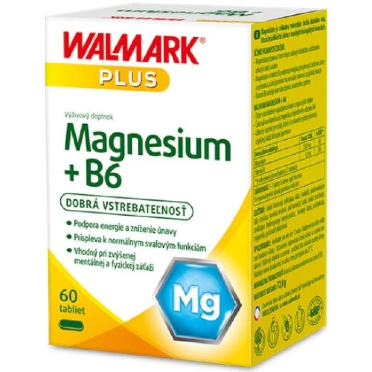 WALMARK Magnesium + B6 60 tabliet · záber 1