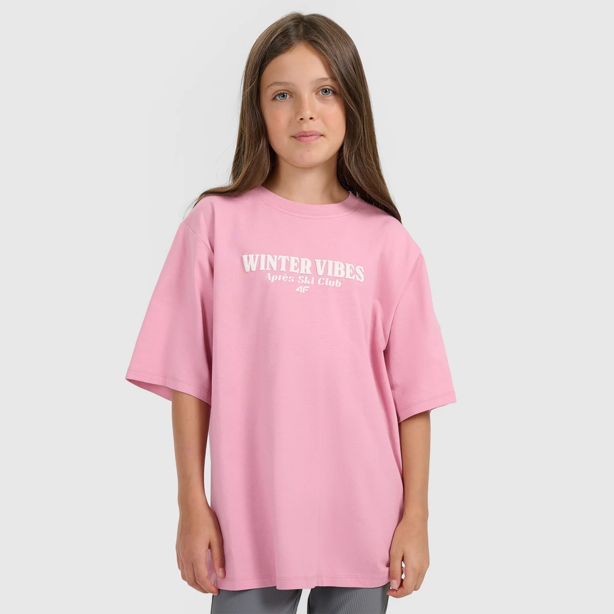 T-shirt regular s potiskem dívčí - růžový · záber 1
