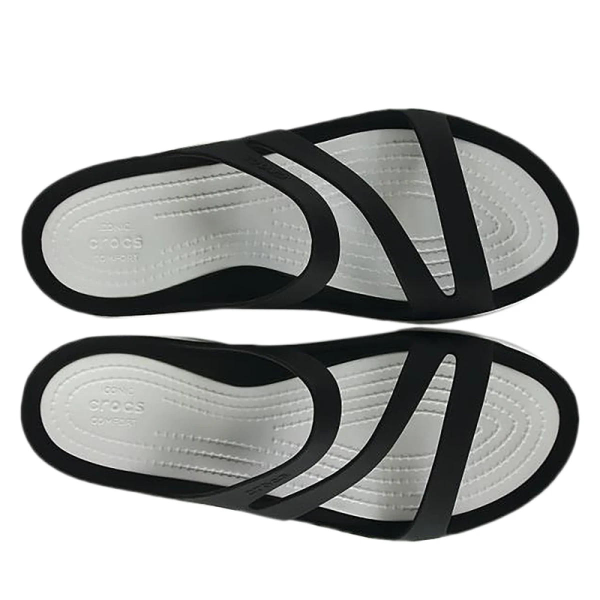 Dámské pantofle (plážová obuv) CROCS Swiftwater Sandal W black white · záber 3