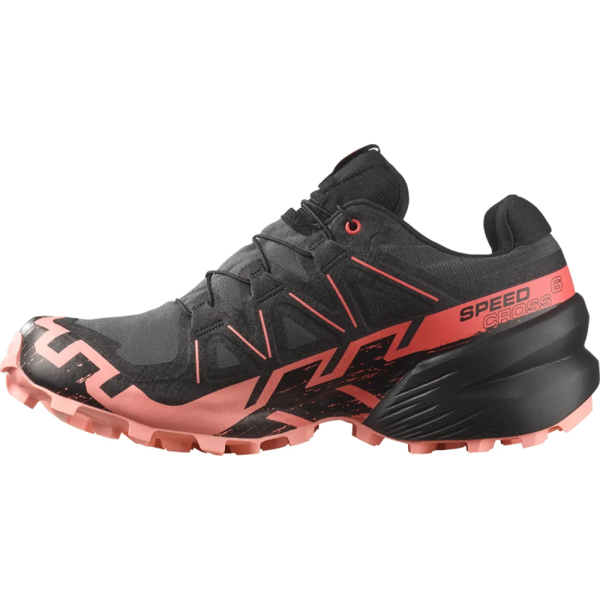 Dámska bežecká trailová obuv SALOMON Speedcross 6 GTX W nine iron black flamingo pink · záber 2