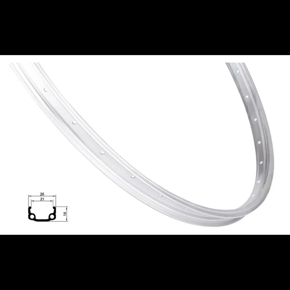 REMERX Ráfek RMX21 559x21, 36děr, stříbrný · záber 1