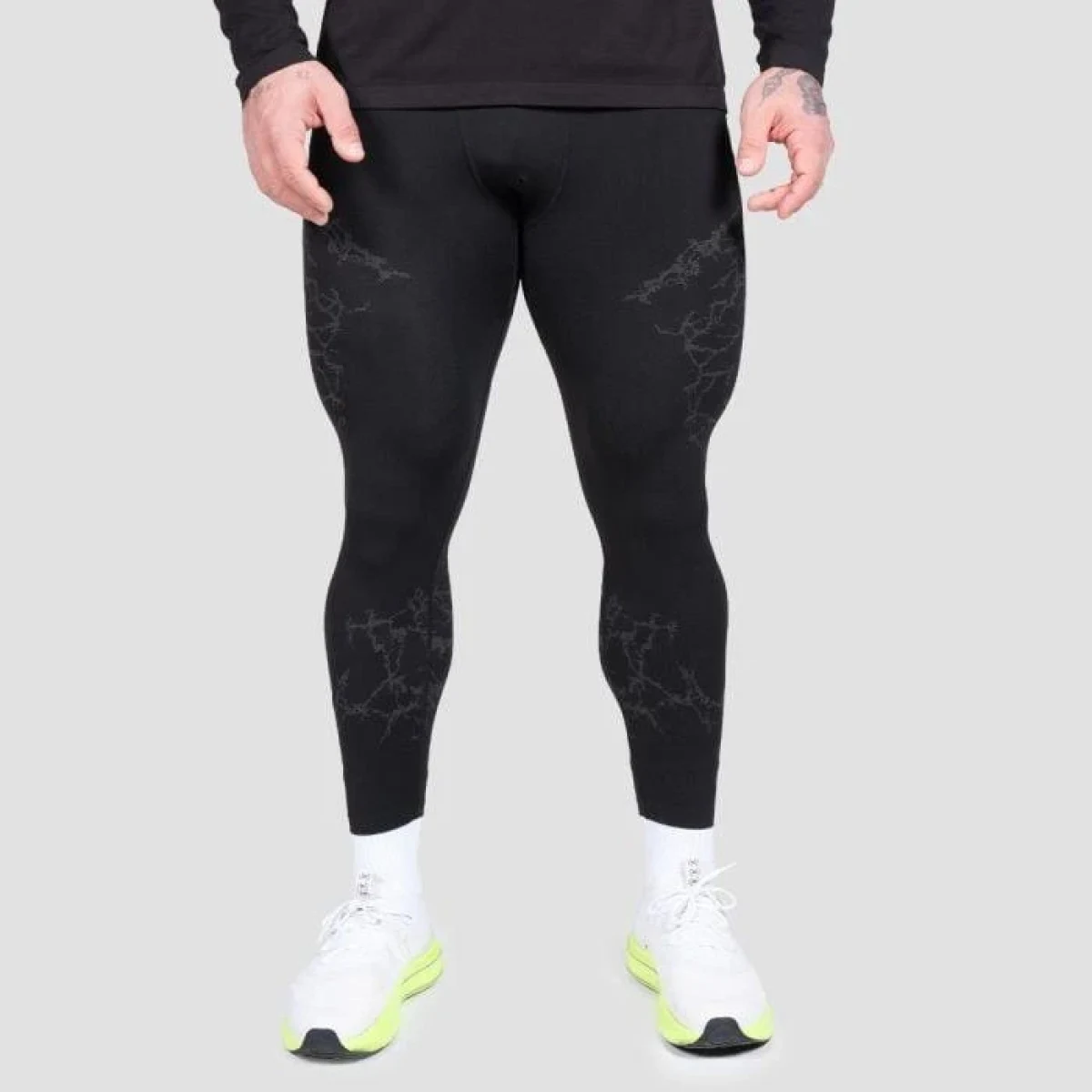 GymBeam Seamless legíny Static Black - Velikost: S | Barva: čierna | Hmotnost: 0,175 kg | Balení: 75 · záber 6