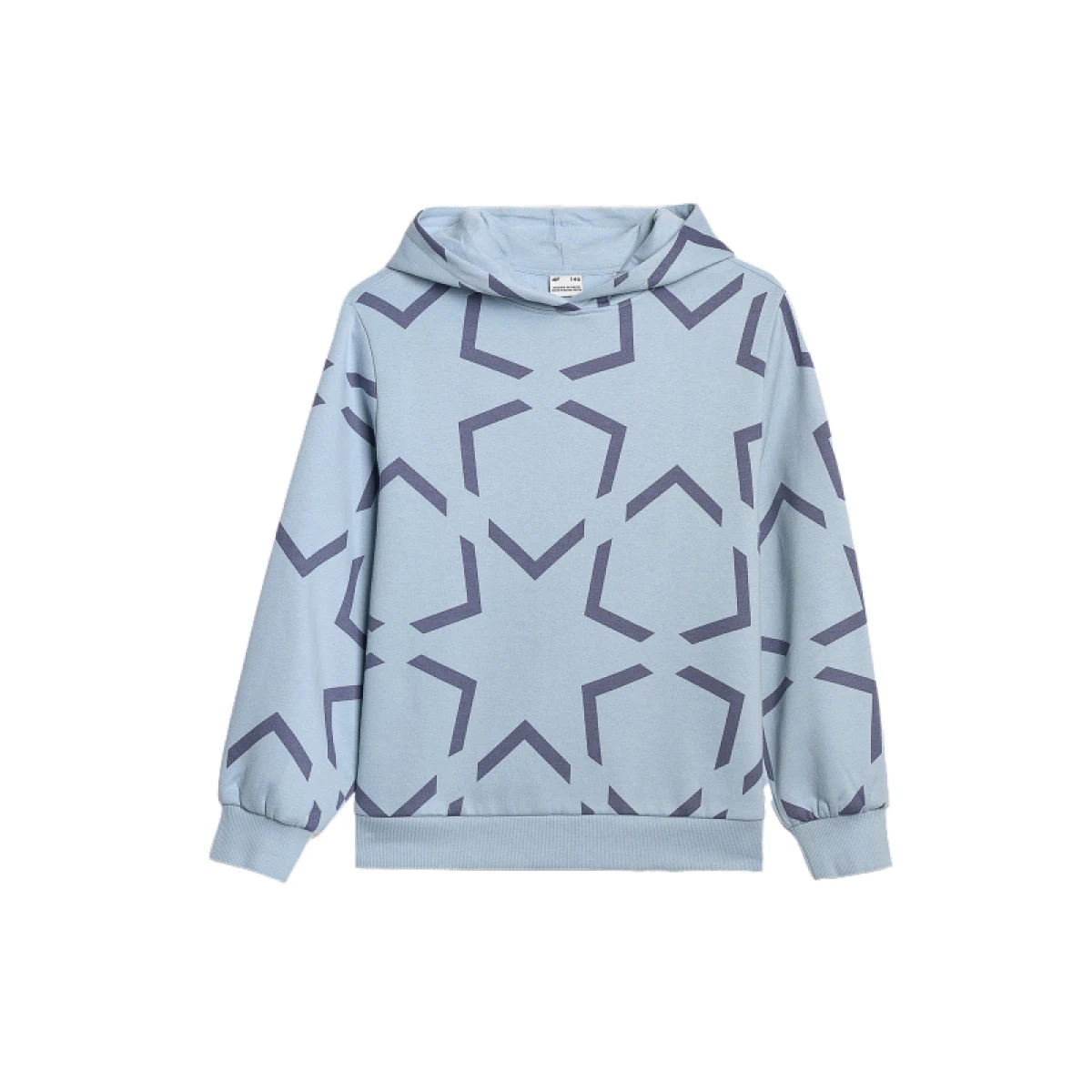 Dievčenská mikina s kapucňou 4F JUNIOR SWEATSHIRT F1937-4FJWAW25TSWSF1937-34A-LIGHT BLUE ALLOVER · záber 2
