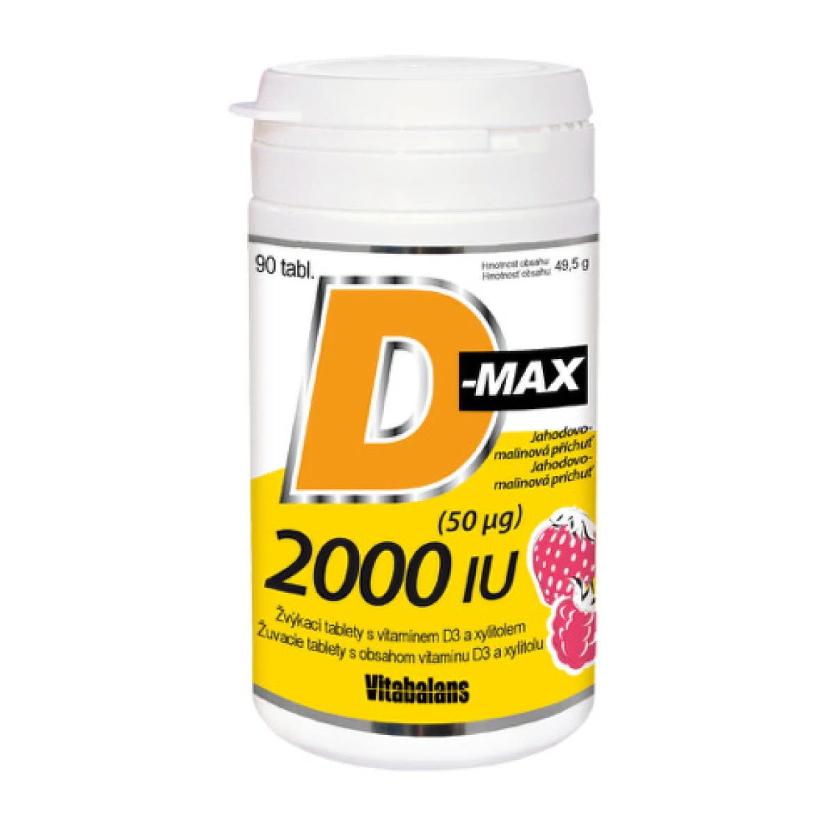 VITABALANS D-max 2000 IU (50 µg) 90 žuvacích tabliet · záber 1