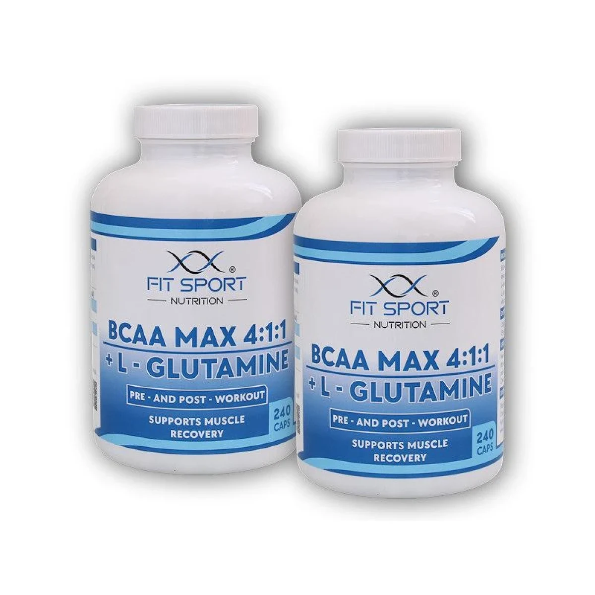 FitSport Nutrition 2x BCAA MAX 4:1:1 + L-Glutamine 240 caps · záber 1
