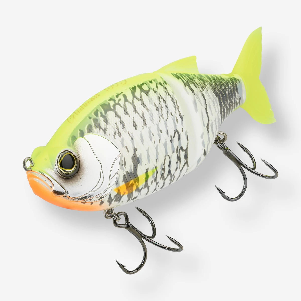 BIWAA Nástraha Swimbait na lov dravcov Glidebeast 160S žltý chrbát bez · záber 2