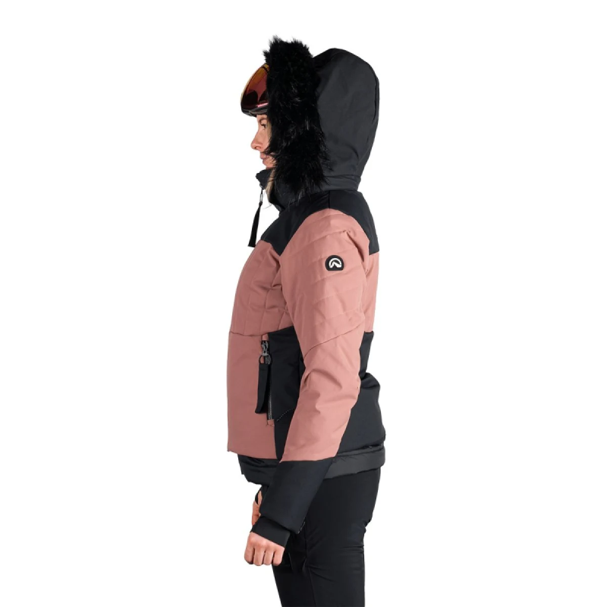 Dámská lyžařská bunda NORTHFINDER TAYLER-521roseblack · záber 4