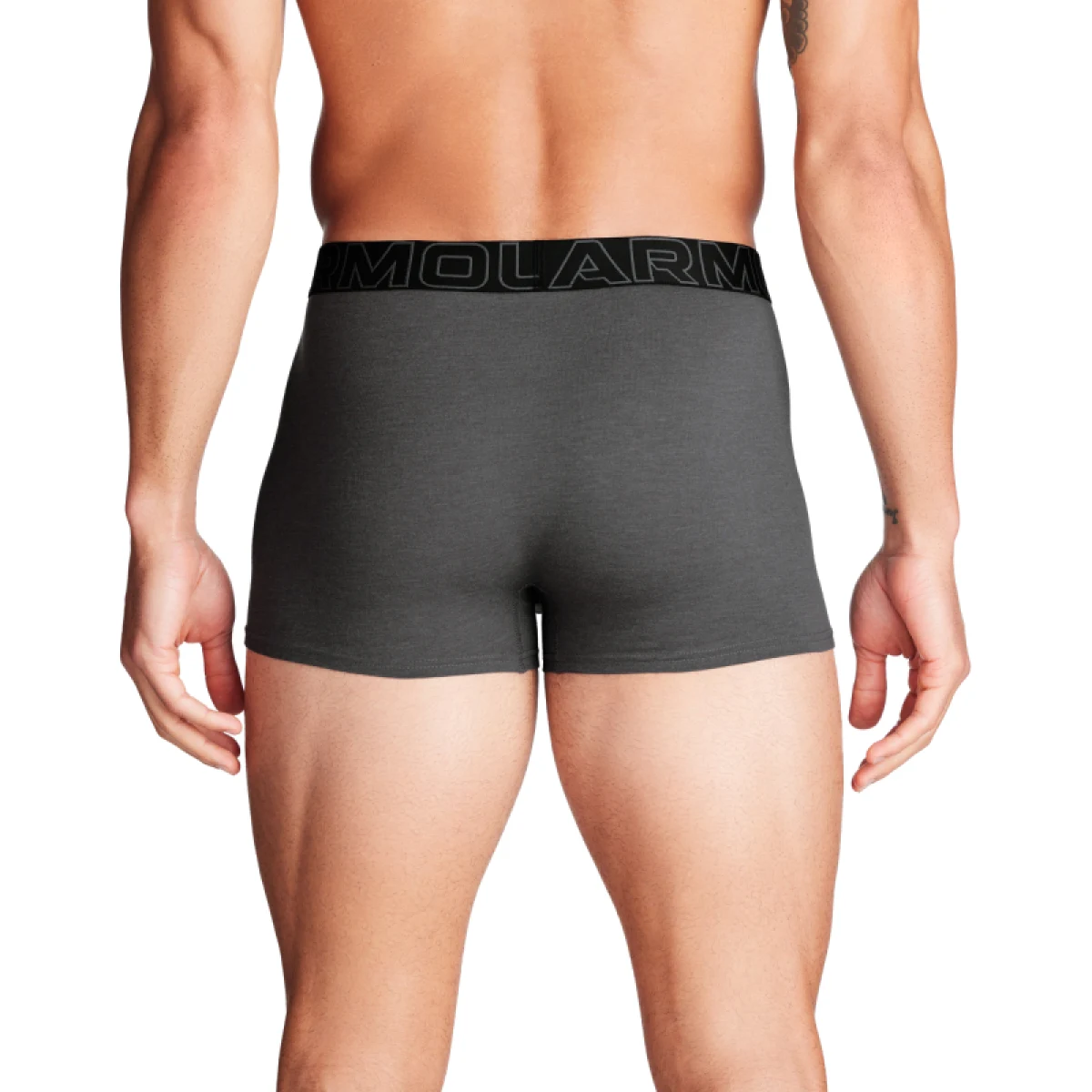 Pánské boxerky UNDER ARMOUR 3 PACK-UA PERFORMANCE COTTON - SOLID 3 inch-GRY · záber 3