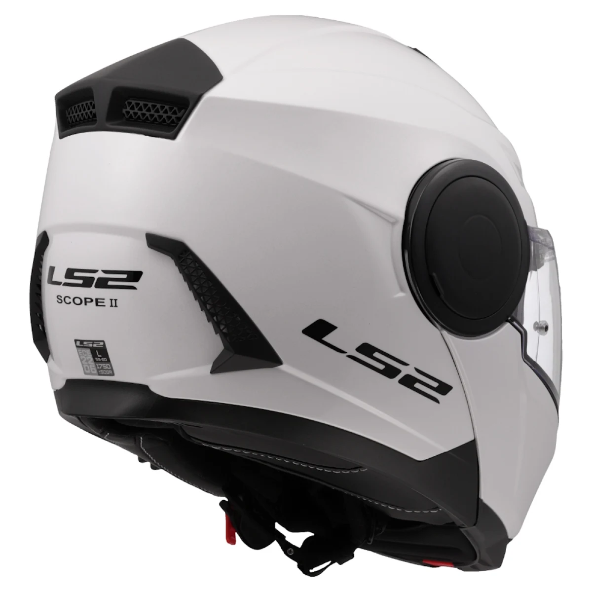 LS2 FF902 Scope II Solid Gloss White L (59-60) - Veľkosť: 59-60, L · záber 5