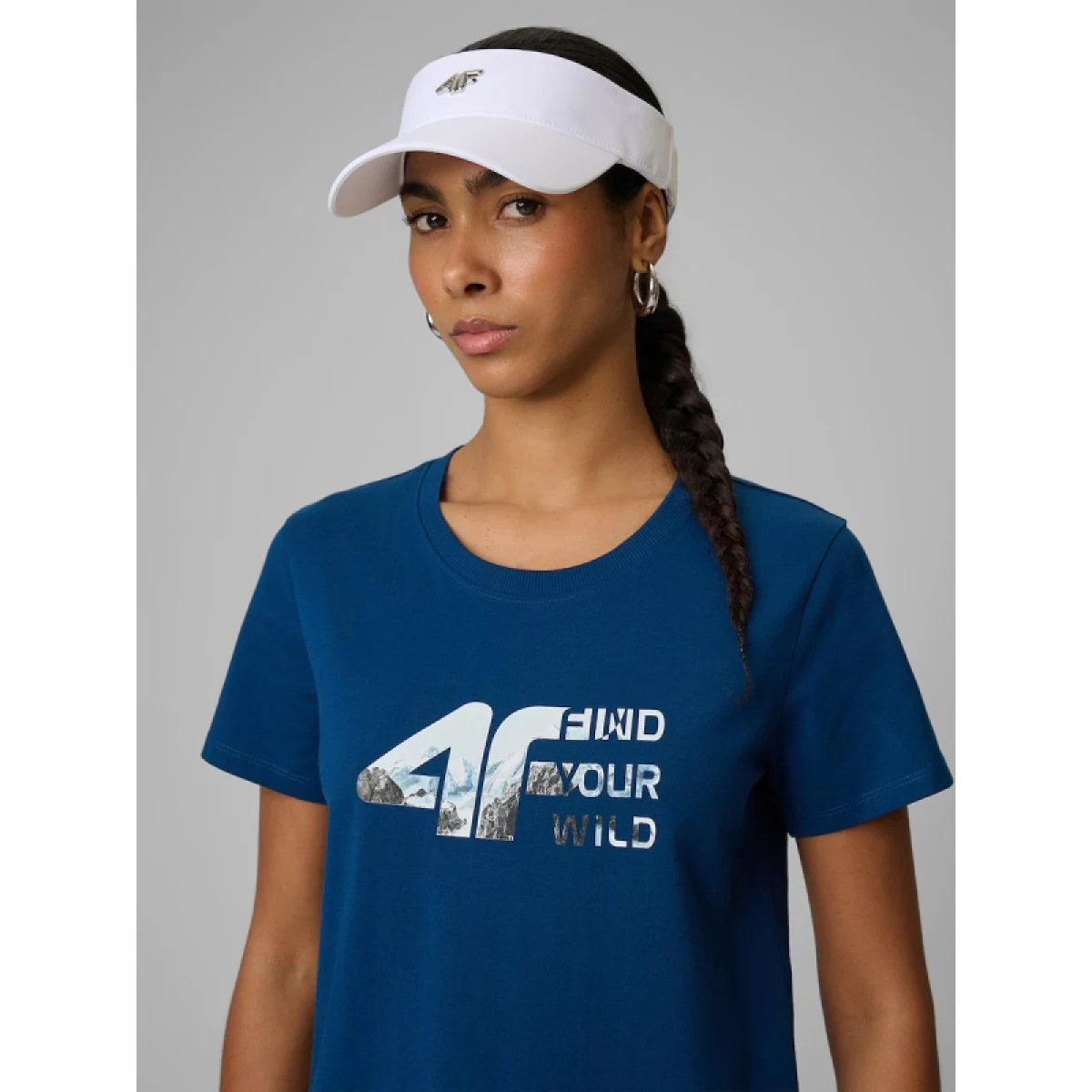 Dámské turistické tričko s krátkým rukávem 4F TSHIRT F2775-46S-TEAL · záber 5