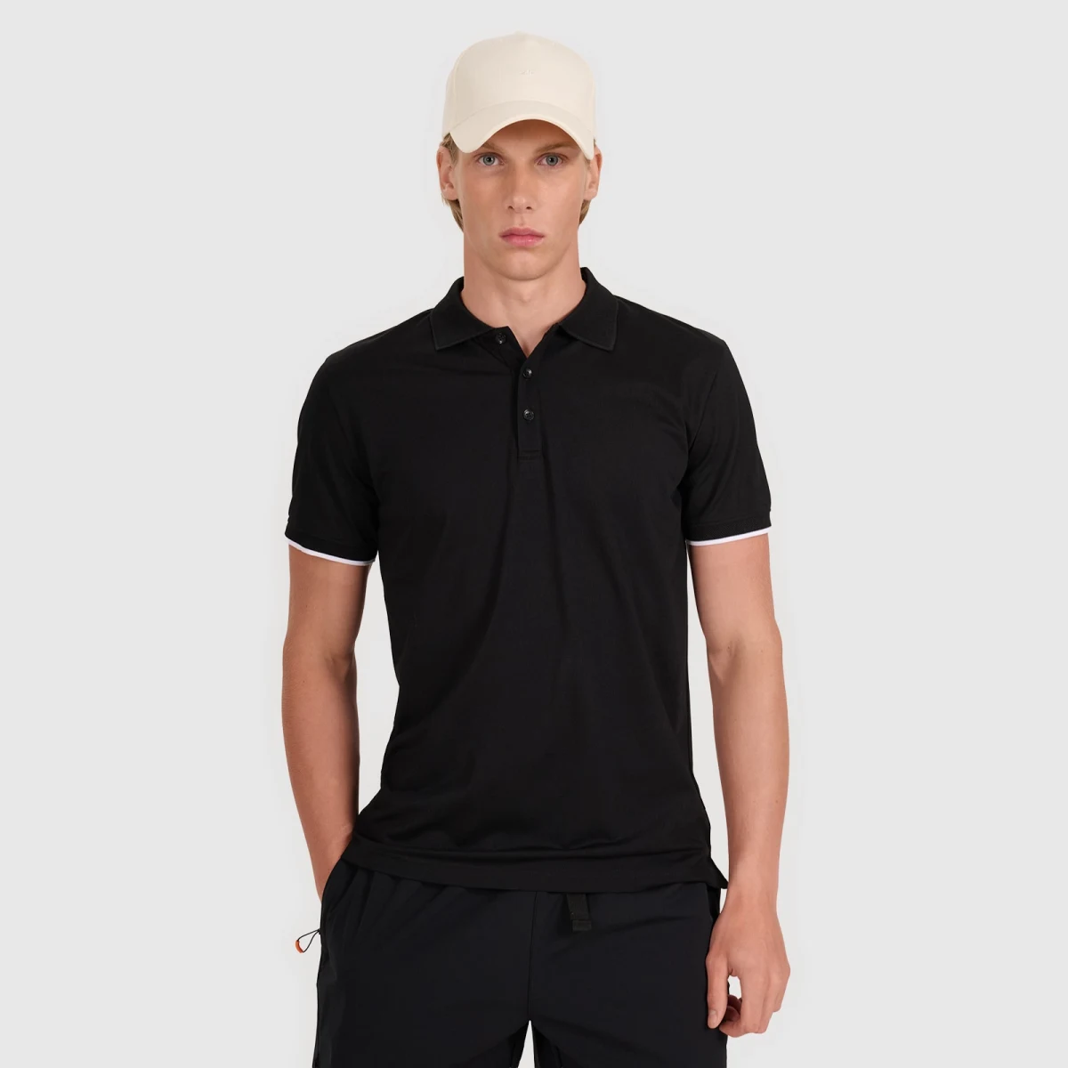 Pánské polo tričko regular - černé · záber 1