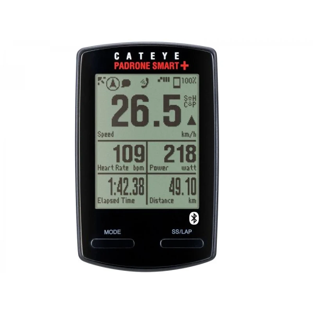 CATEYE Cyklopočítač CAT Padrone Smart+ (SC100B W/SPDCDCHR) (černá) · záber 1