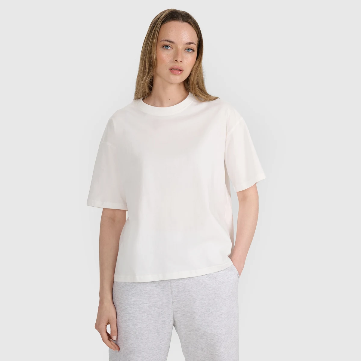 Dámské oversize tričko s potiskem - bílé · záber 1