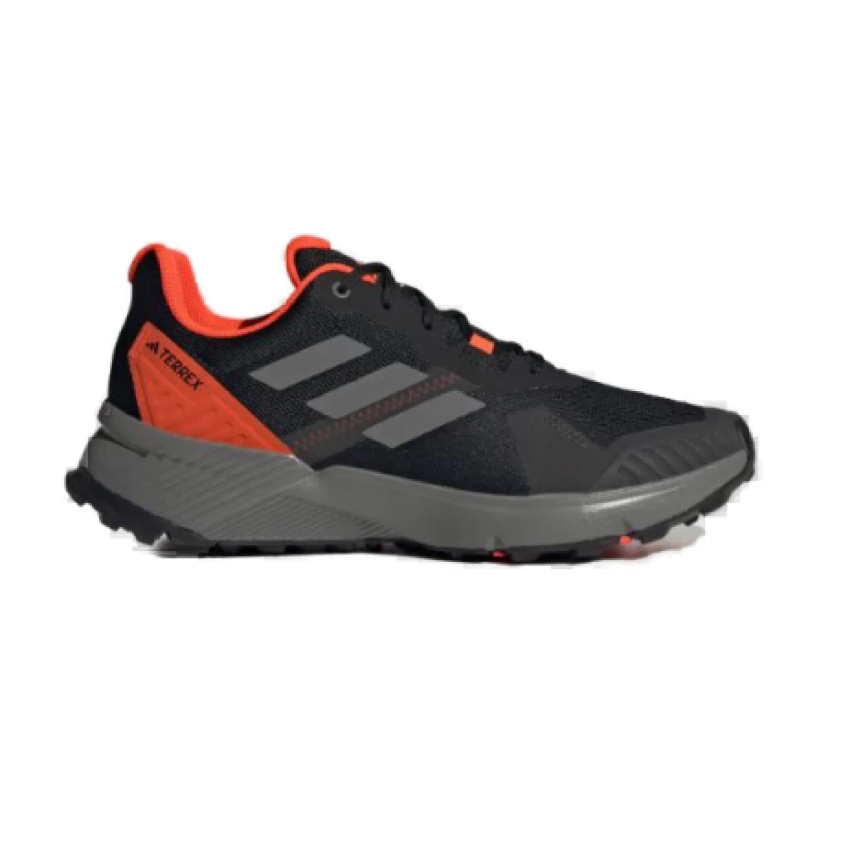 Pánská běžecká trailová obuv ADIDAS Terrex Soulstride M core black grey four solar red · záber 1