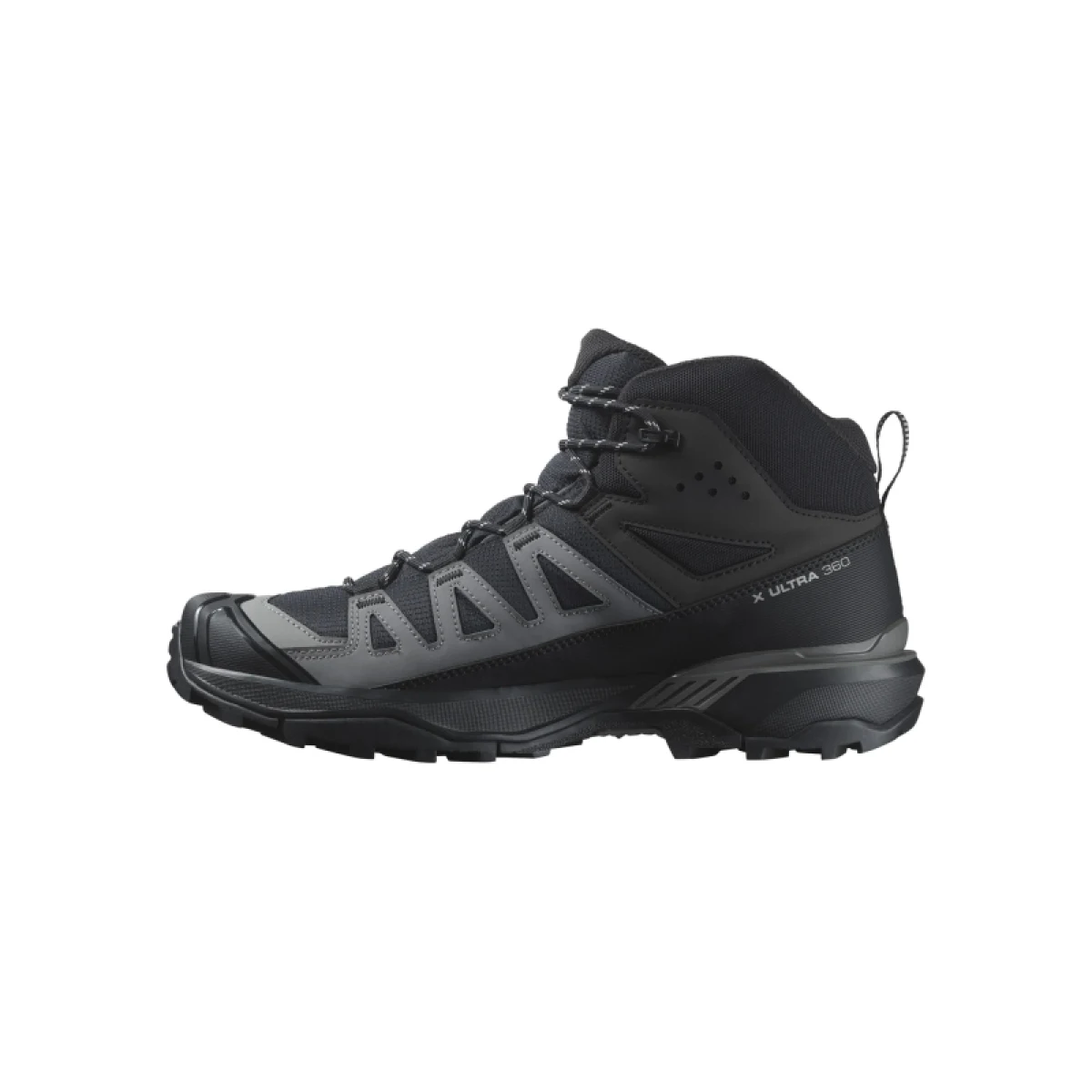 Pánska členková turistická obuv SALOMON X Ultra 360 Mid GTX M black magnet pewter · záber 2