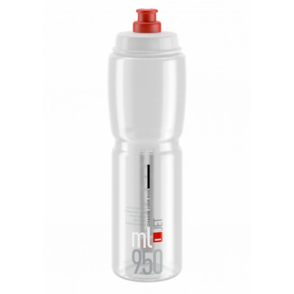 Láhev na kolo ELITE Fľaša JET transparentná červené logo 950 ml · záber 1