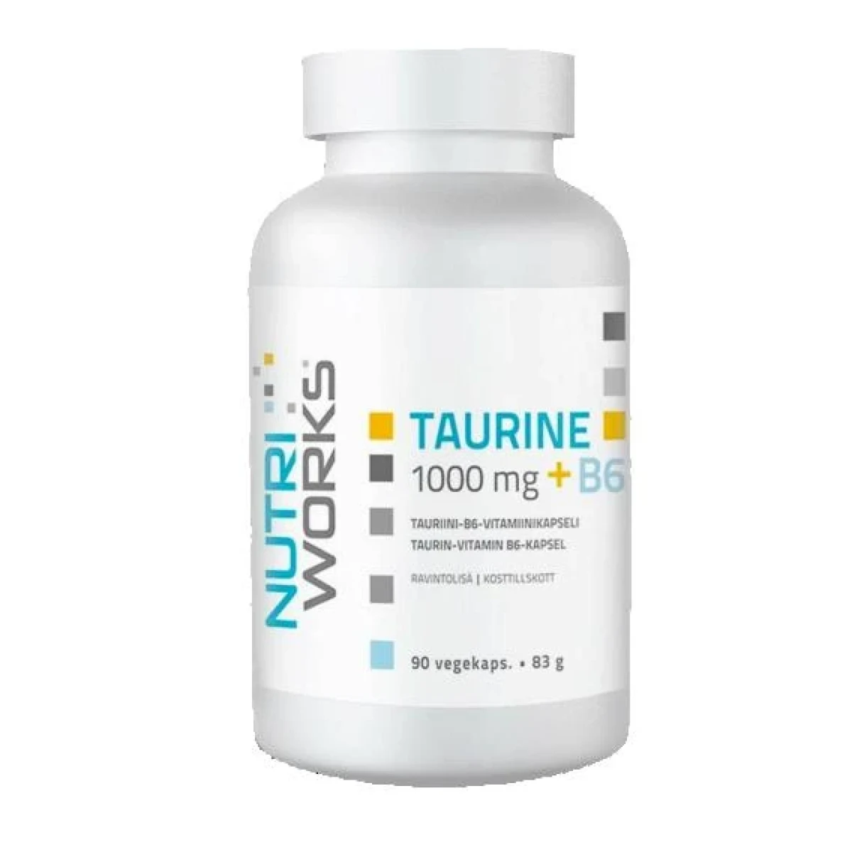 NutriWorks Taurine 1000mg + B6 90 kapslí · záber 1