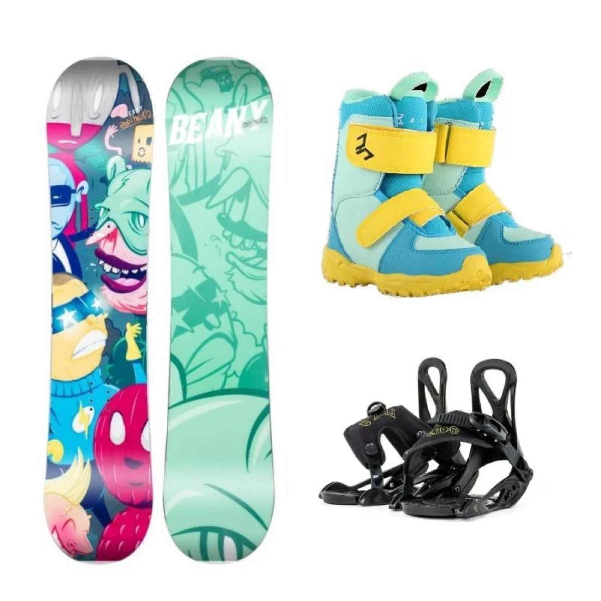 Beany Antihero snowboard + Beany Kido vázání + Beany Joker boty · záber 1