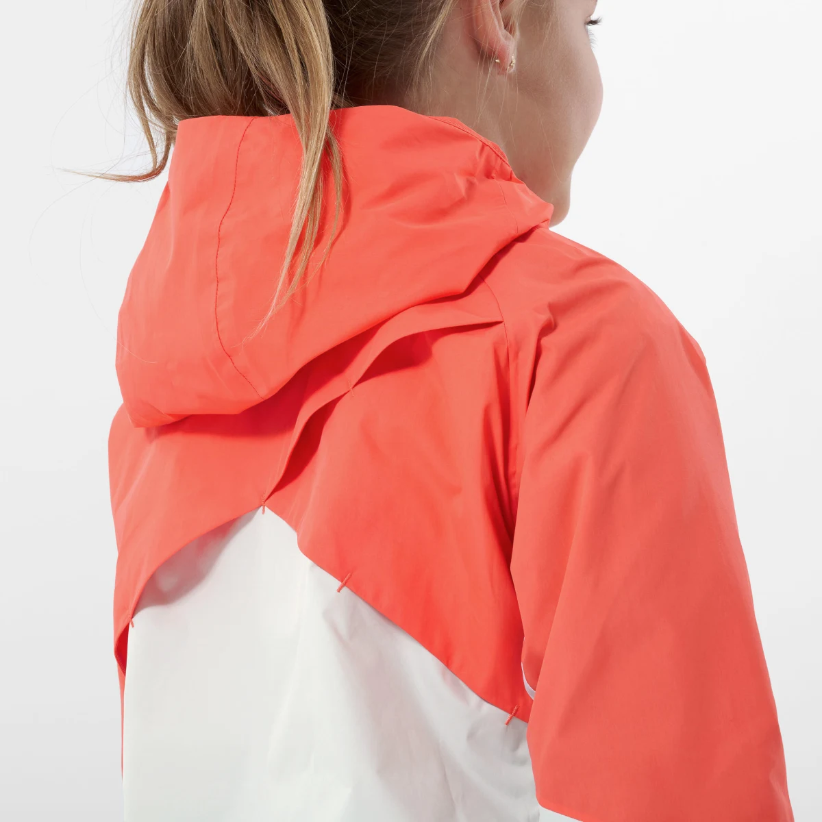 QUECHUA Detská nepremokavá bunda na turistiku MH500 7-15 rokov béžovo-oranžová 14-15 r (160-166 cm) · záber 2