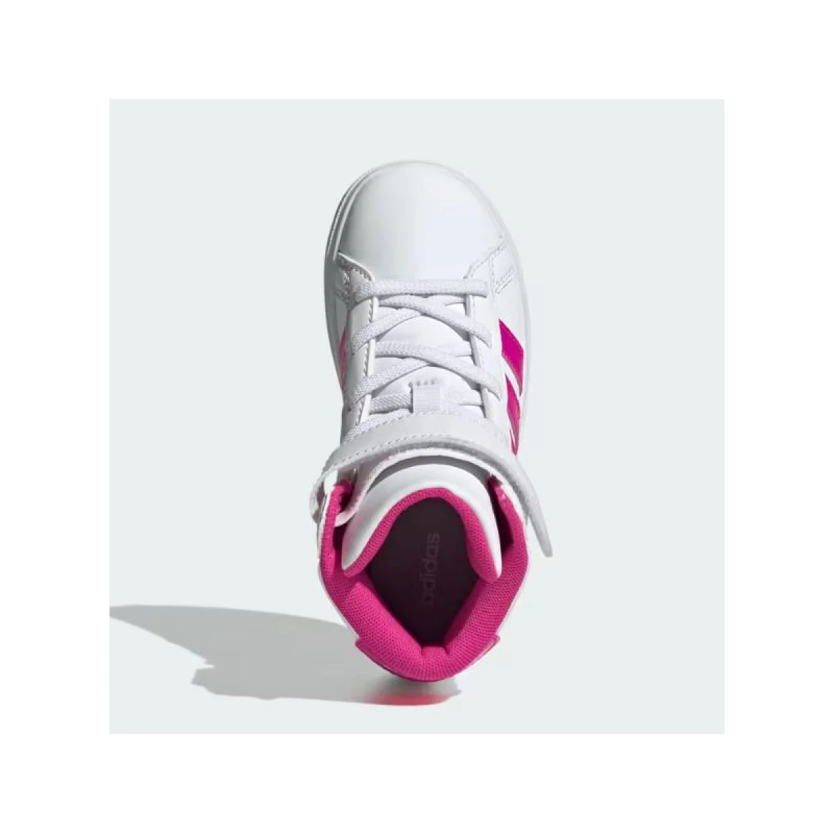 Dievčenská rekreačná obuv ADIDAS Grand Court Mid K cloud white shock pink grey two · záber 4