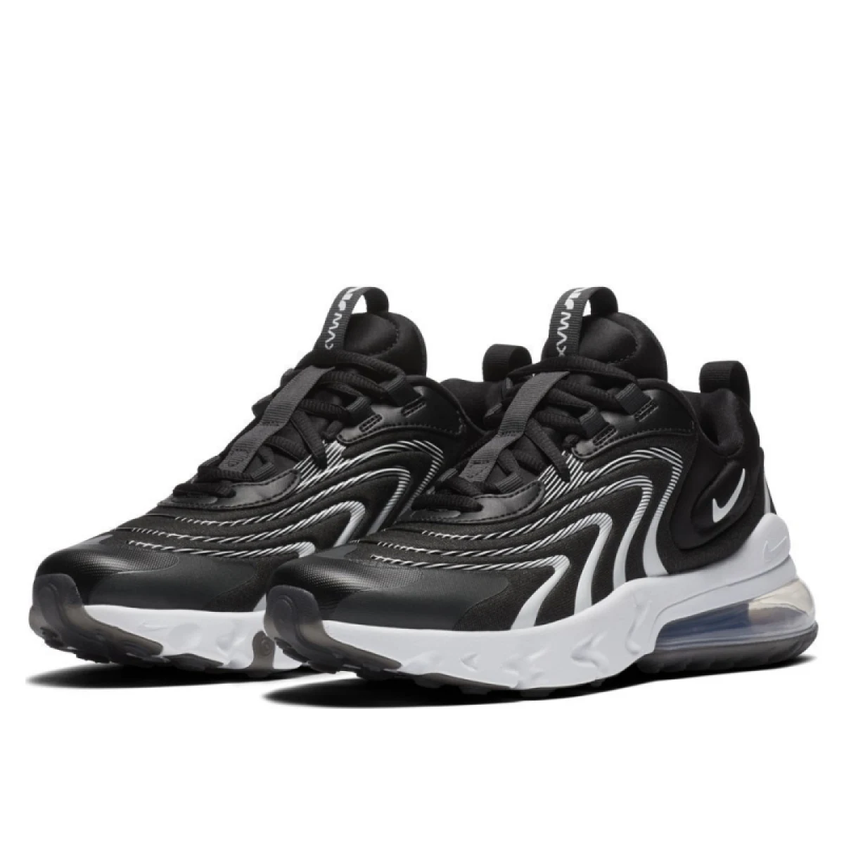 Chlapecká rekreační obuv NIKE Air Max 270 React ENG black white · záber 4