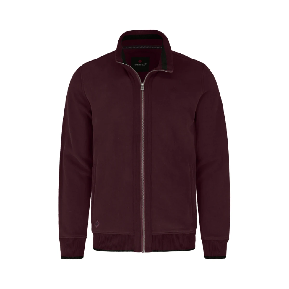 Pánska mikina so zipsom VOLCANO B-LED-403-BURGUNDY · záber 5