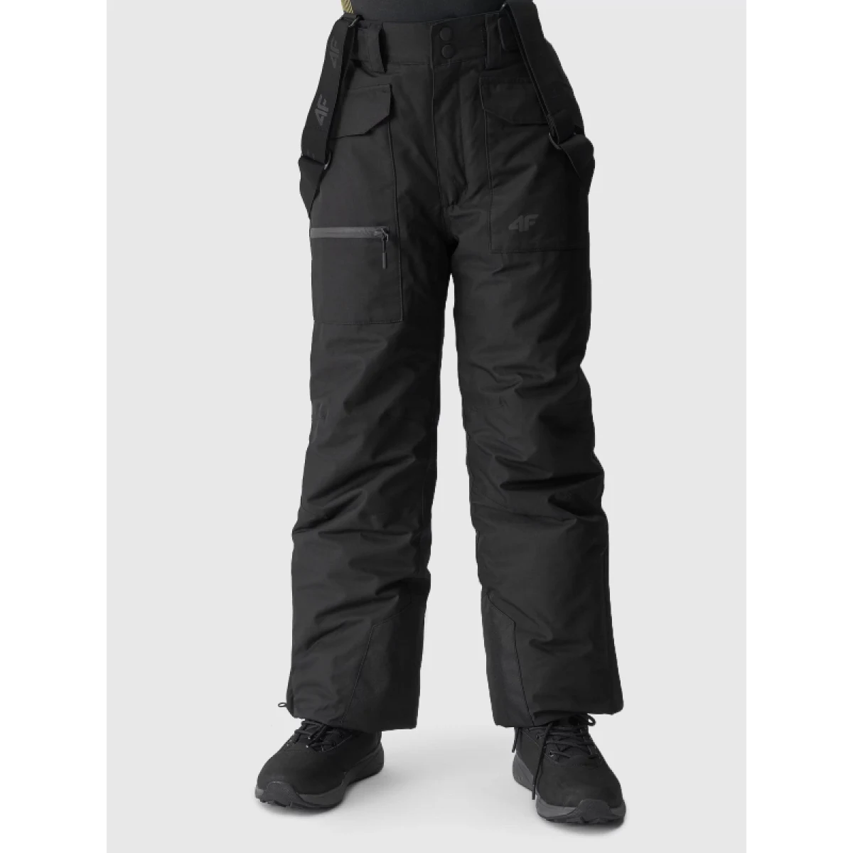 Chlapecké lyžařské kalhoty 4F JUNIOR TROUSERS FNK-JAW23TFTRM360-21S-BLACK · záber 3