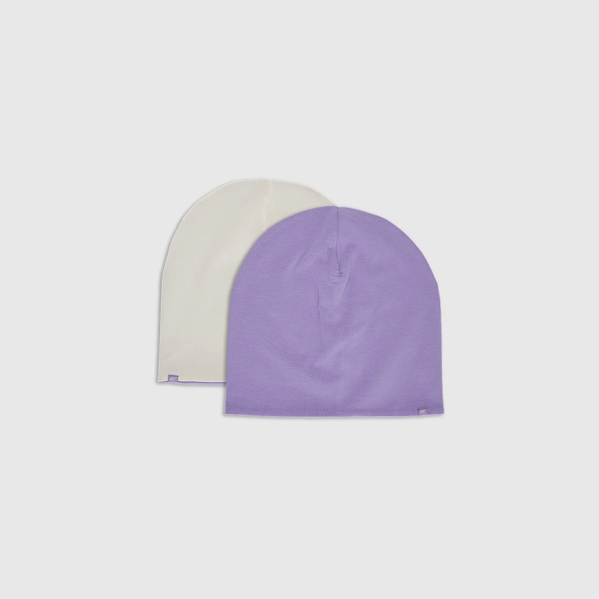 Dětská oboustranná beanie čepice - fialová · záber 1