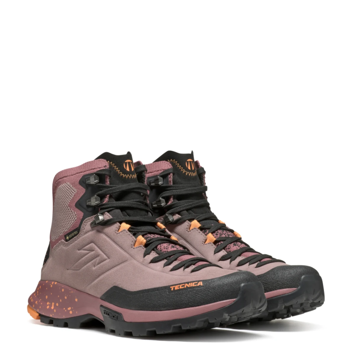 Dámská kotníková turistická celokožená obuv TECNICA Forge Hike MID GTX Ws, dark pink coral · záber 4