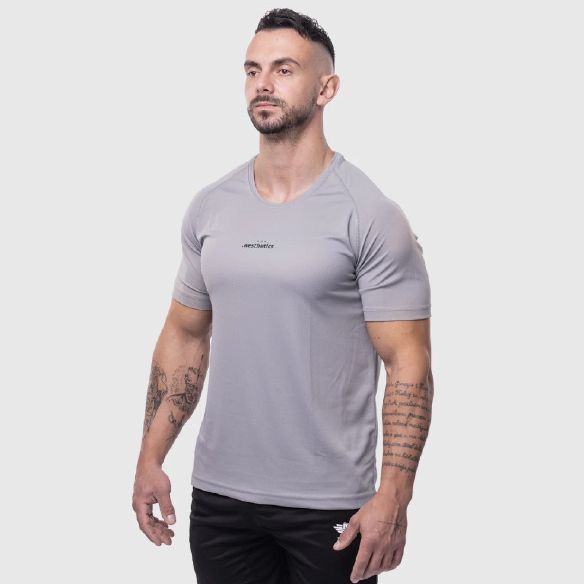 Pánske športové tričko Iron Aesthetics Training, sivé · záber 4