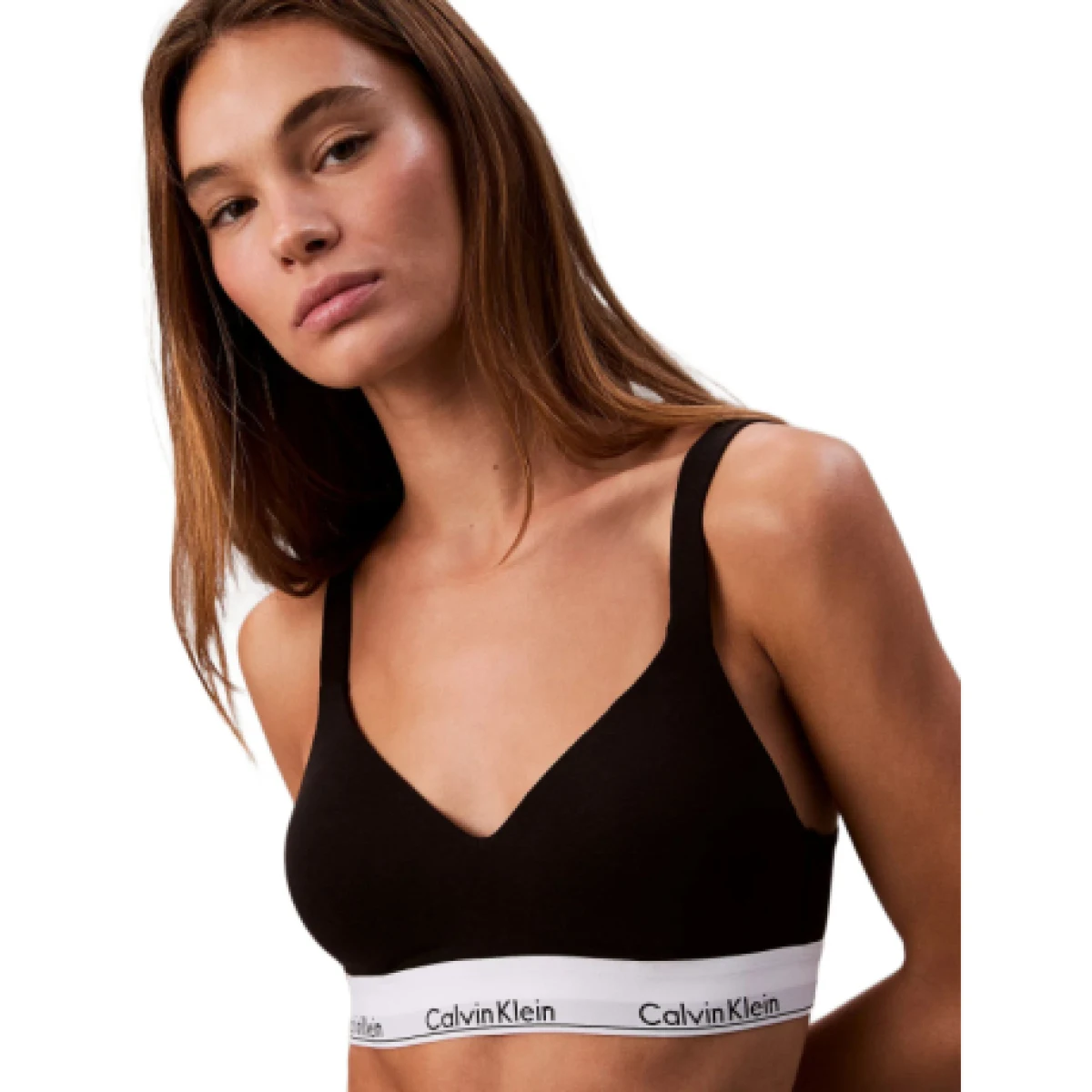 Dámska podprsenka CALVIN KLEIN Lift Bralette Icon Cotton Modal black · záber 1