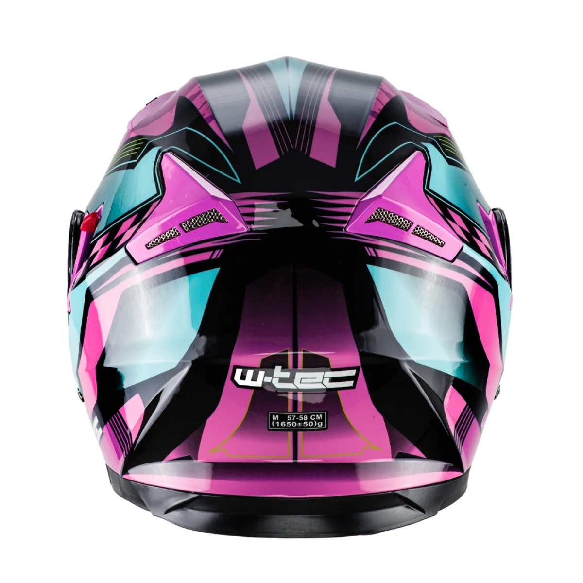 Výklopná moto prilba W-TEC Pezzon Magenta Farba ružovo-čierna, · záber 5
