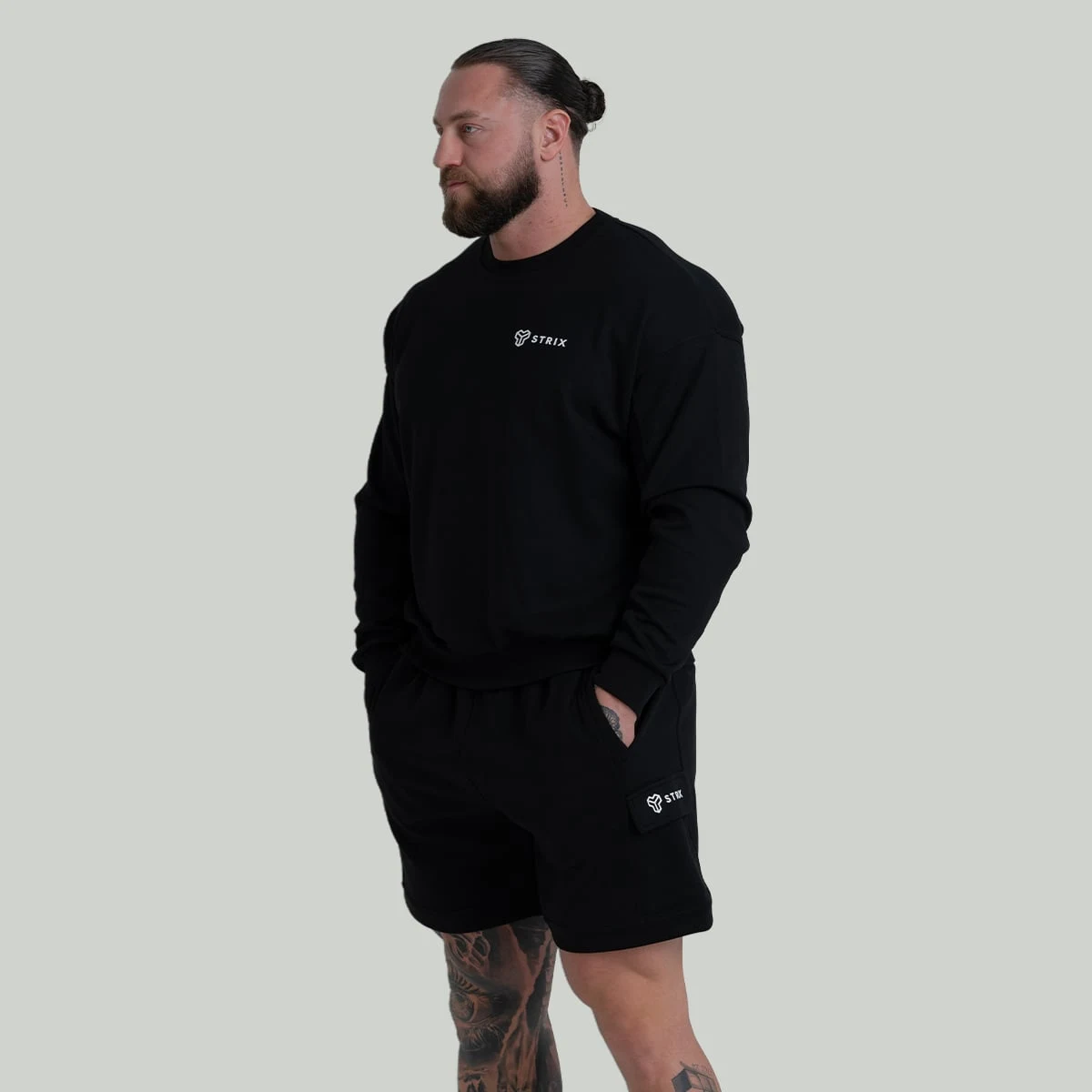 STRIX Mikina Relaxed ZOA Black - Velikost: S | Barva: Čierna | Hmotnost: 0,5198 kg | Balení: 35 · záber 4
