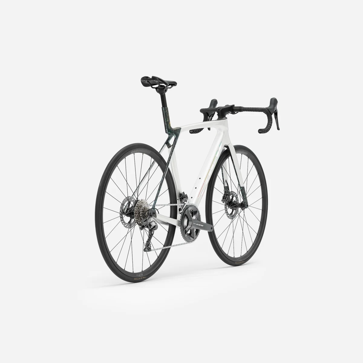 Trek Madone SL 5 Gen 8 Gloss Crystal White/matte Deep Smoke 2026 - Velikost: M, L · záber 2
