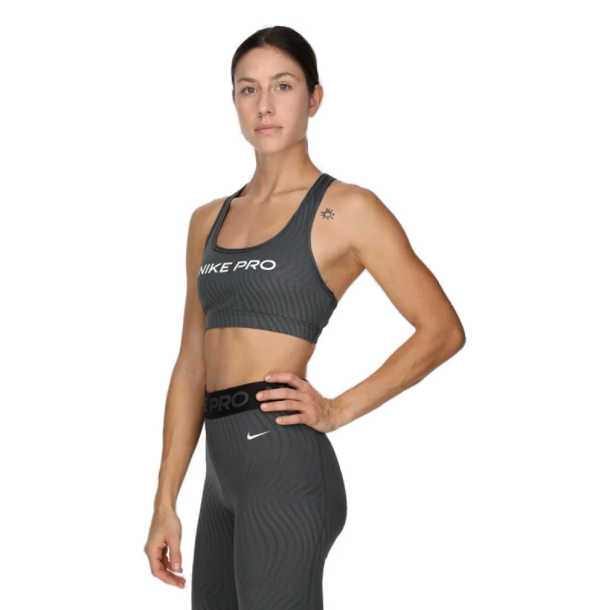 Dámská sportovní tréninková podprsenka NIKE PRO W SWSH LGT SPT AOP BRA-FN4708-060-ANTHRACITE · záber 2