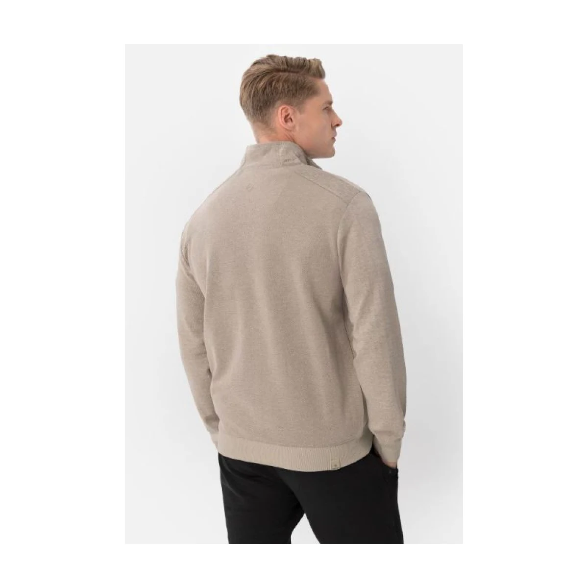 Pánska mikina so zipsom VOLCANO B-WILL-101-CREAM · záber 3