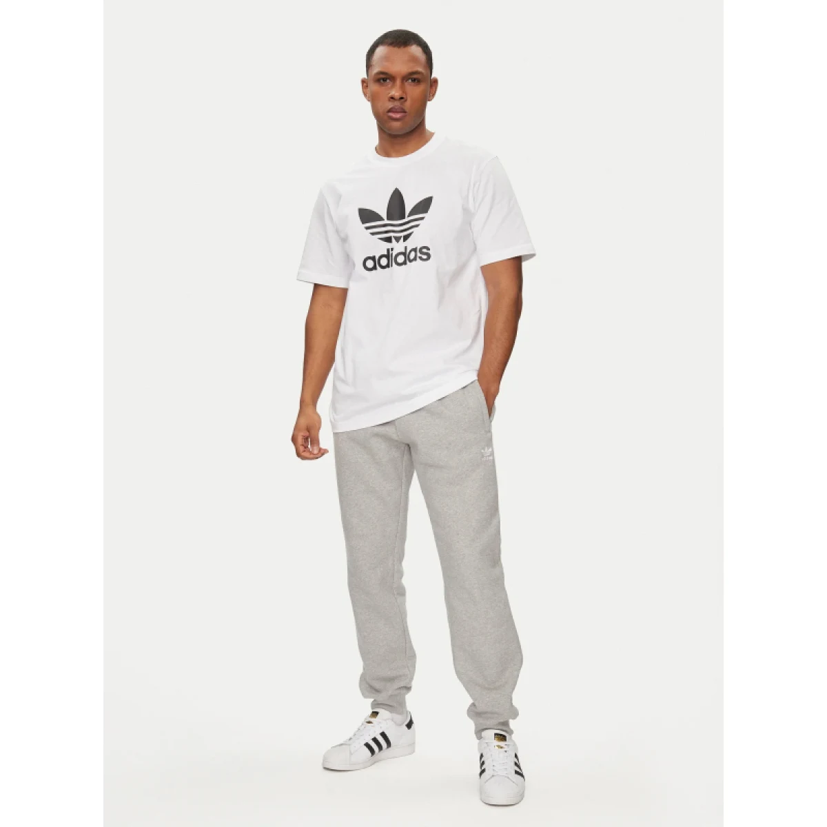 Pánské tričko s krátkým rukávem ADIDAS Trefoil t-shirt-White · záber 4