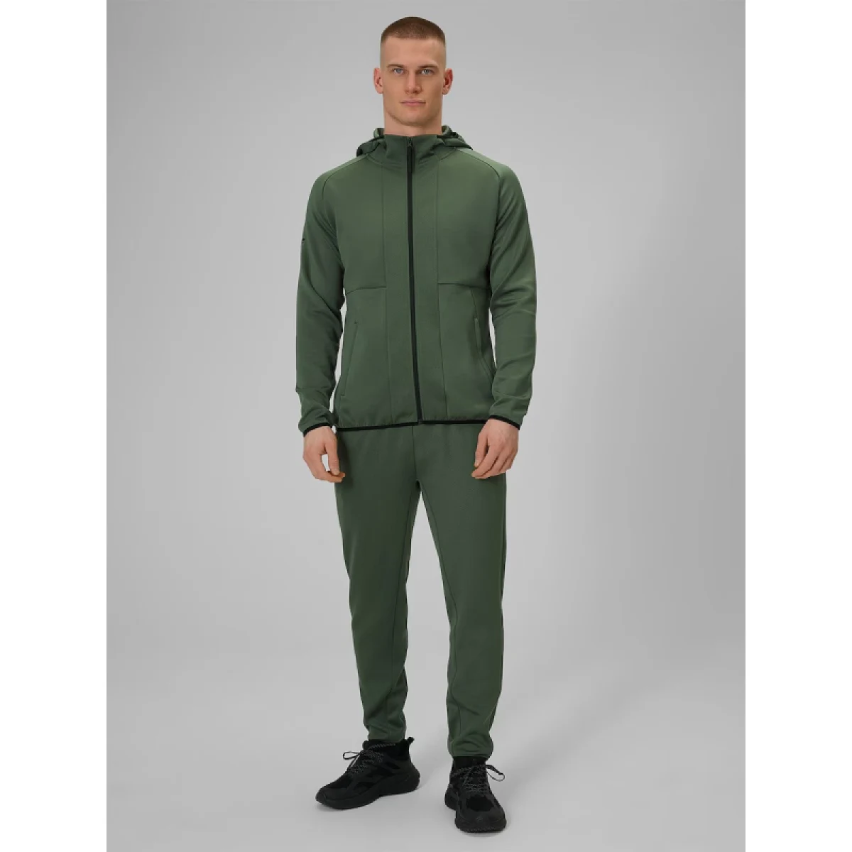 Pánska bežecká mikina 4F SWEATSHIRT FNK M627-43S-KHAKI · záber 5